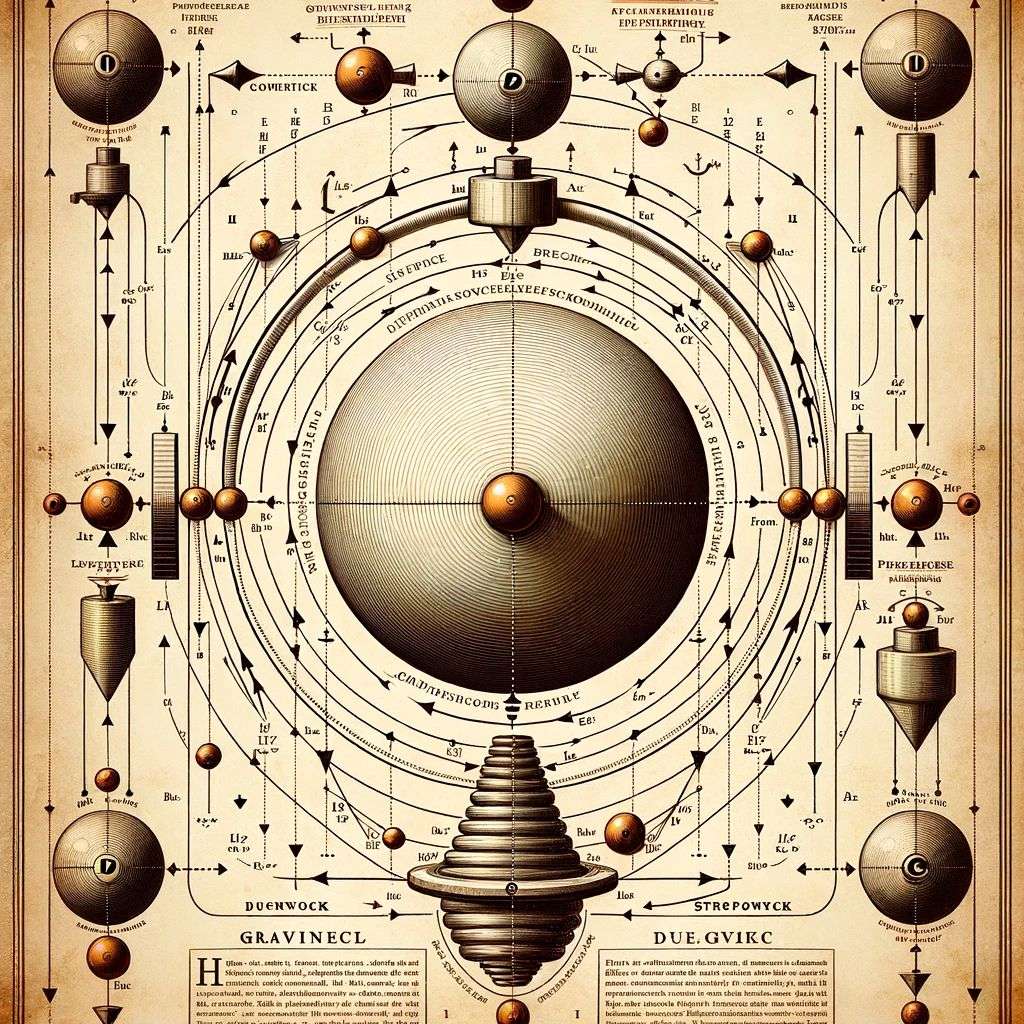 the discovery of gravity, digital art created in Procreate
